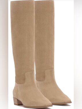 Vince Camuto Camel Suede Knee-High Boots